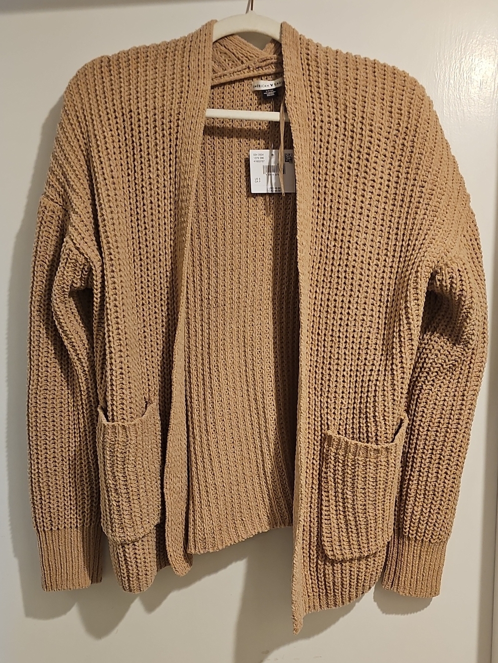 NWT Cozy Open-Front Knit Cardigan Sweater - Camel
